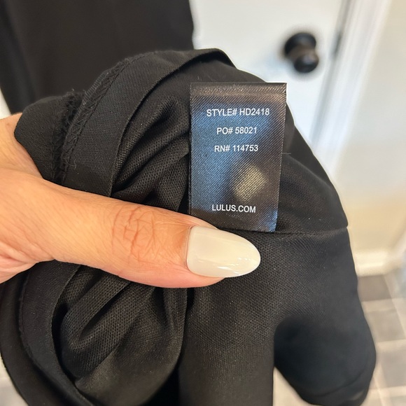 Lulus Heaven and Earth Full Length Gown Black Sz Small - Picture 6 of 7